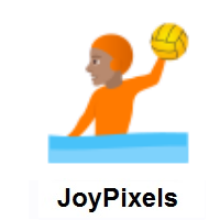 Person Playing Water Polo: Medium Skin Tone on JoyPixels