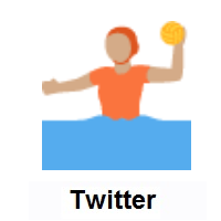 Person Playing Water Polo: Medium Skin Tone on Twitter Twemoji