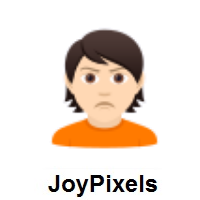 Person Pouting: Light Skin Tone on JoyPixels