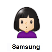 Person Pouting: Light Skin Tone on Samsung