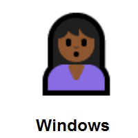 Person Pouting: Medium-Dark Skin Tone on Microsoft Windows