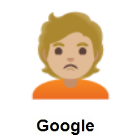 Person Pouting: Medium-Light Skin Tone on Google Android