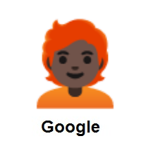 Person: Red Hair: Dark Skin Tone on Google Android