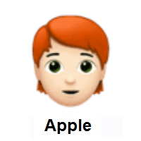 Person: Red Hair: Light Skin Tone on Apple iOS