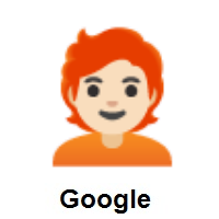 Person: Red Hair: Light Skin Tone on Google Android