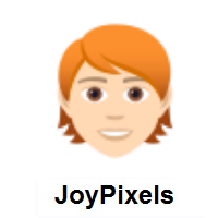 Person: Red Hair: Light Skin Tone on JoyPixels