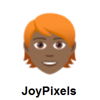 Person: Red Hair: Medium-Dark Skin Tone on JoyPixels