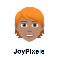 Person: Red Hair: Medium Skin Tone on JoyPixels