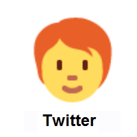 Person: Red Hair on Twitter Twemoji