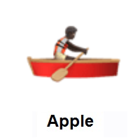 Person Rowing Boat: Dark Skin Tone on Apple iOS
