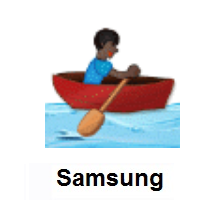 Person Rowing Boat: Dark Skin Tone on Samsung