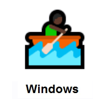 Person Rowing Boat: Dark Skin Tone on Microsoft Windows