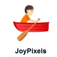 Person Rowing Boat: Light Skin Tone on JoyPixels