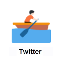 Person Rowing Boat: Light Skin Tone on Twitter Twemoji