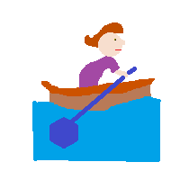 Person Rowing Boat: Light Skin Tone