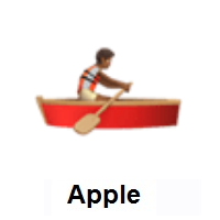 Person Rowing Boat: Medium-Dark Skin Tone on Apple iOS