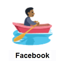 Person Rowing Boat: Medium-Dark Skin Tone on Facebook