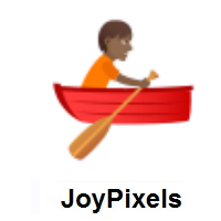 Person Rowing Boat: Medium-Dark Skin Tone on JoyPixels