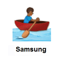 Person Rowing Boat: Medium-Dark Skin Tone on Samsung