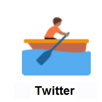 Person Rowing Boat: Medium-Dark Skin Tone on Twitter Twemoji