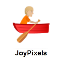 Person Rowing Boat: Medium-Light Skin Tone on JoyPixels