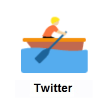 Person Rowing Boat: Medium-Light Skin Tone on Twitter Twemoji
