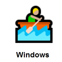 Person Rowing Boat: Medium-Light Skin Tone on Microsoft Windows