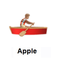 Person Rowing Boat: Medium Skin Tone on Apple iOS