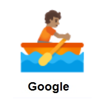 Person Rowing Boat: Medium Skin Tone on Google Android