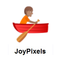 Person Rowing Boat: Medium Skin Tone on JoyPixels