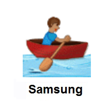 Person Rowing Boat: Medium Skin Tone on Samsung