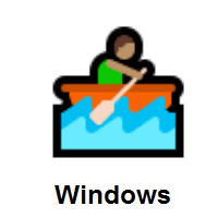 Person Rowing Boat: Medium Skin Tone on Microsoft Windows
