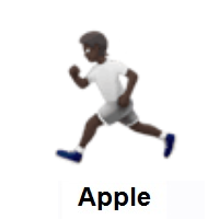 Person Running: Dark Skin Tone on Apple iOS