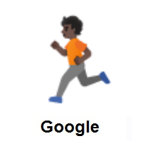 Person Running: Dark Skin Tone on Google Android