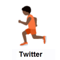 Person Running: Dark Skin Tone on Twitter Twemoji