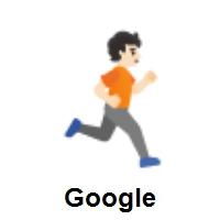 Person Running Facing Right: Light Skin Tone on Google Android