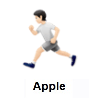 Person Running: Light Skin Tone on Apple iOS