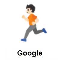 Person Running: Light Skin Tone on Google Android