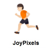 Person Running: Light Skin Tone on JoyPixels