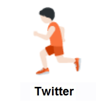 Person Running: Light Skin Tone on Twitter Twemoji