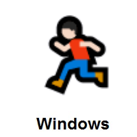 Person Running: Light Skin Tone on Microsoft Windows