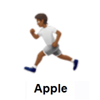 Person Running: Medium-Dark Skin Tone on Apple iOS