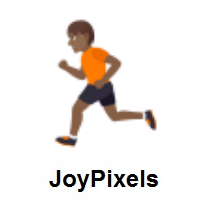 Person Running: Medium-Dark Skin Tone on JoyPixels
