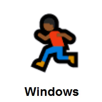 Person Running: Medium-Dark Skin Tone on Microsoft Windows