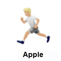 Person Running: Medium-Light Skin Tone on Apple iOS