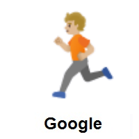 Person Running: Medium-Light Skin Tone on Google Android