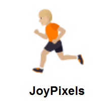 Person Running: Medium-Light Skin Tone on JoyPixels