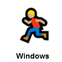 Person Running: Medium-Light Skin Tone on Microsoft Windows