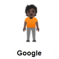 Person Standing: Dark Skin Tone on Google Android