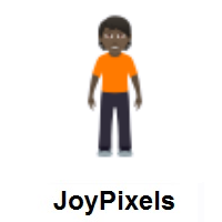 Person Standing: Dark Skin Tone on JoyPixels